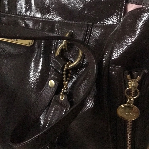 Coach brown patent leather bag - Picture 3 of 6